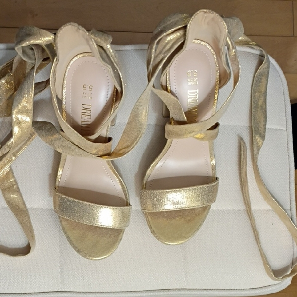 Dream Pairs Gold Strappy Women's Sandals